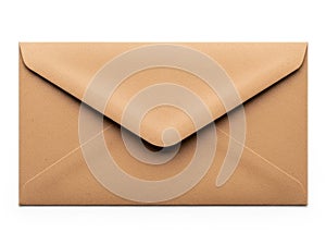 Brown envelope isolated on white background