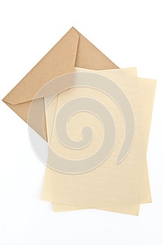 Brown Envelope With Letter Paper