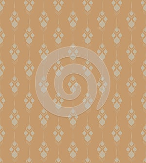 Brown ethnic embroidery seamless pattern background vector illustration