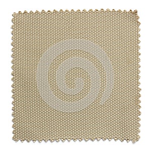 brown fabric swatch samples isolated on white