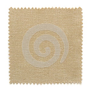 Brown fabric swatch samples isolated on white