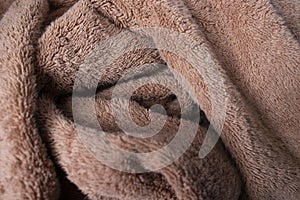 Brown fabric, terry, textured background. suitable for design paper, background text, banners, billboards