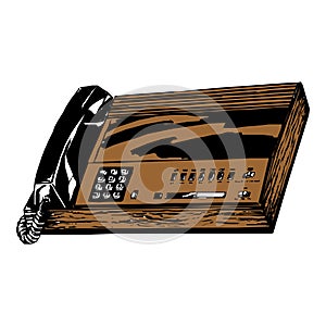 brown facsimile machine