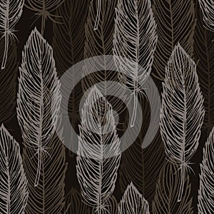 Brown feather pattern