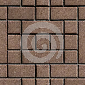 Brown Figured Paving Slabs - Rectangles and