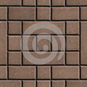 Brown Figured Paving Slabs - Rectangles and photo