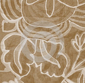 Brown floral fabric