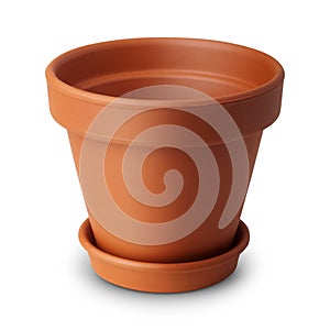 Brown flower or plant pot