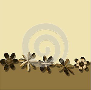 Brown Flowers Frame wallpaper background