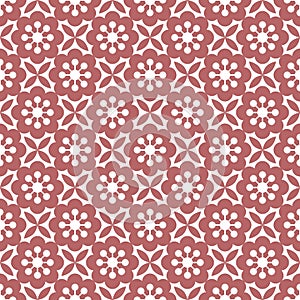 Brown flowers pattern