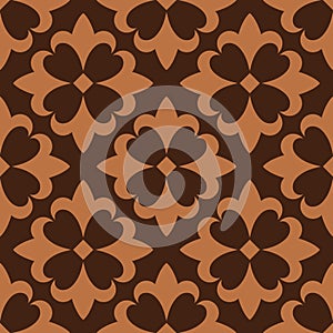 Brown french ornamental ceramic tile