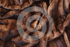 Brown fur mink background texture