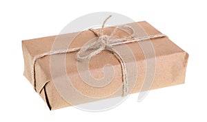 Brown Gift Package Isolated