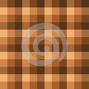 Brown gingham plaid seamless vector pattern, cute checkered background