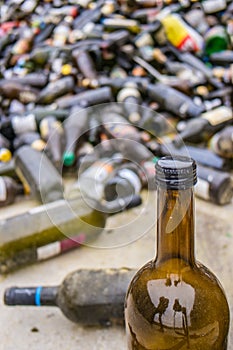 Brown Glas Recycling yard background