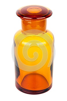 Brown glass chemical bottle