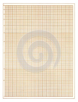 Brown graph paper sheet