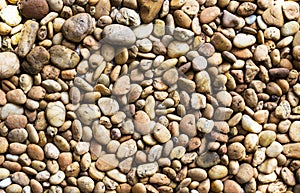 Brown gravel pebble for background texture