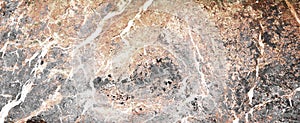 Brown gray abstract marble granite natural stone texture panorama