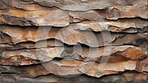 Brown and Gray Rough Hewn Stone Wall Texture