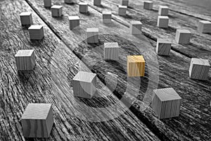 Brown and Gray Wooden Blocks on the Table