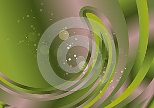 Brown and Green Curve Background Template