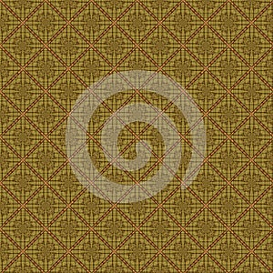 Brown, green and golden yellow mosaic geometric pattern Textured pattern. Light and dark colors, saturated hues.