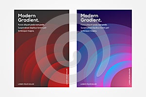 Set of Modern gradient cover design template use vertical layout.