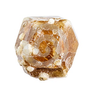 brown grossular garnet crystal with with growths