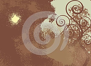 Brown grunge background vector