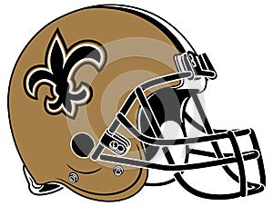 The brown helmet of the New Orleans Saints American football team