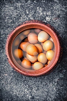 Brown hen eggs