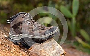 Brown hiking boots i