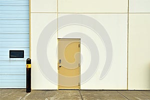 Brown Industrial Steel Exterior Door