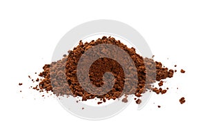 Brown instant coffee powder