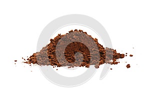 Brown instant coffee powder