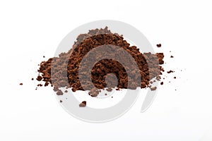 Brown instant coffee powder