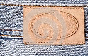 Brown jeans label