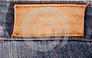 Brown jeans label