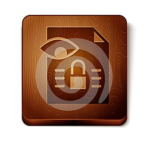 Brown Journalistic investigation icon isolated on white background. Financial crime, tax evasion, money laundering