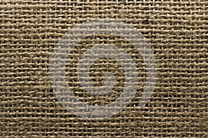 Brown jute natural canvas texture background.