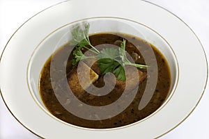 Brown kidney soup