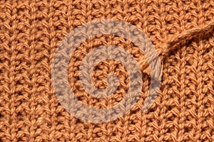 Brown knitting wool texture