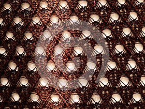 Brown lace knitwear