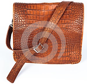 Brown leather bag