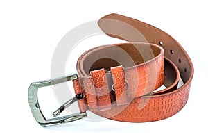 Brown leather belt