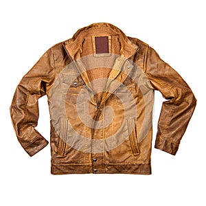 Brown leather jacket