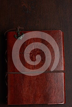 Brown leather journal