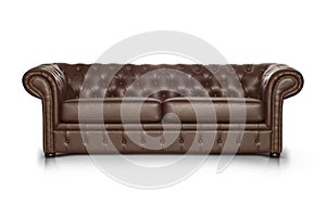 Brown leather Luxurious sofa