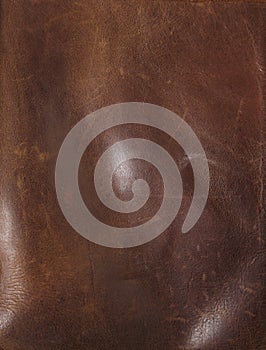 Brown leather material closeup